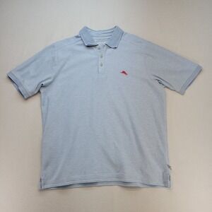 Tommy Bahama Polo Shirt Mens Medium Blue Island Zone Supima Cotton